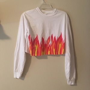 flame crop top